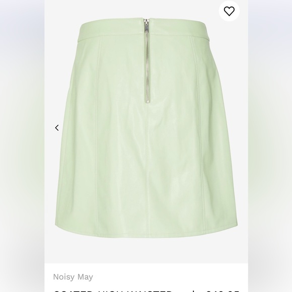 Pale green faux leather skirt size XL NWOT - Picture 5 of 11
